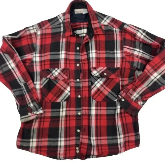 Vintage Field and Stream plaid cotton button front​ - Picture 1 of 5